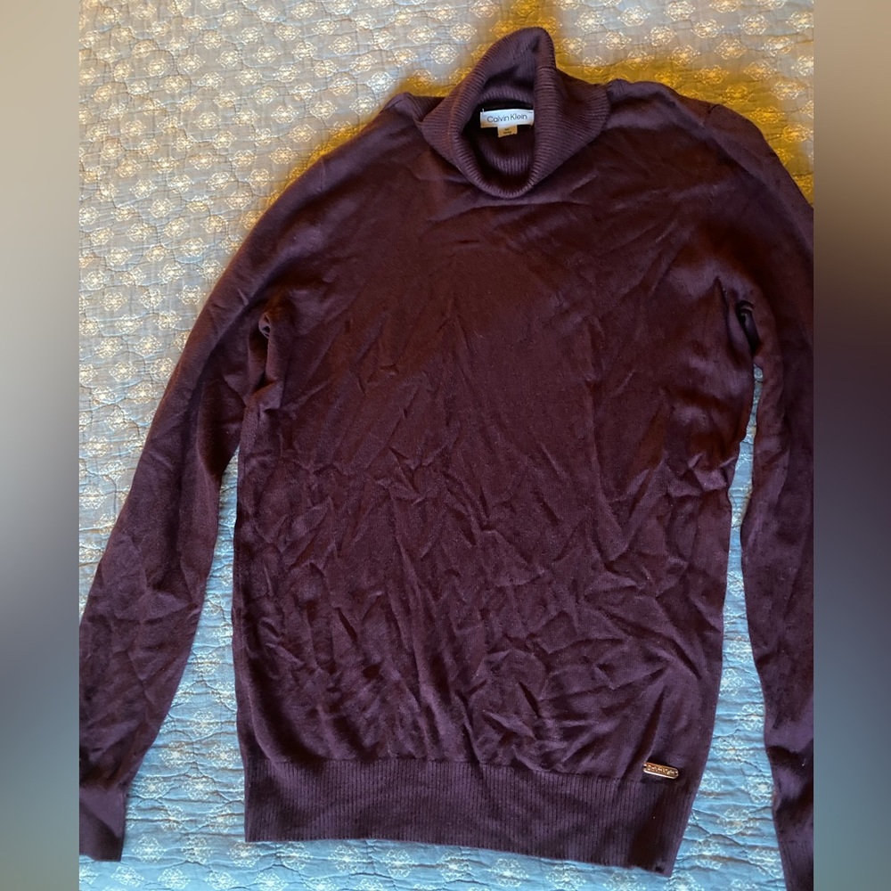 Calvin Klein Purple Turtleneck